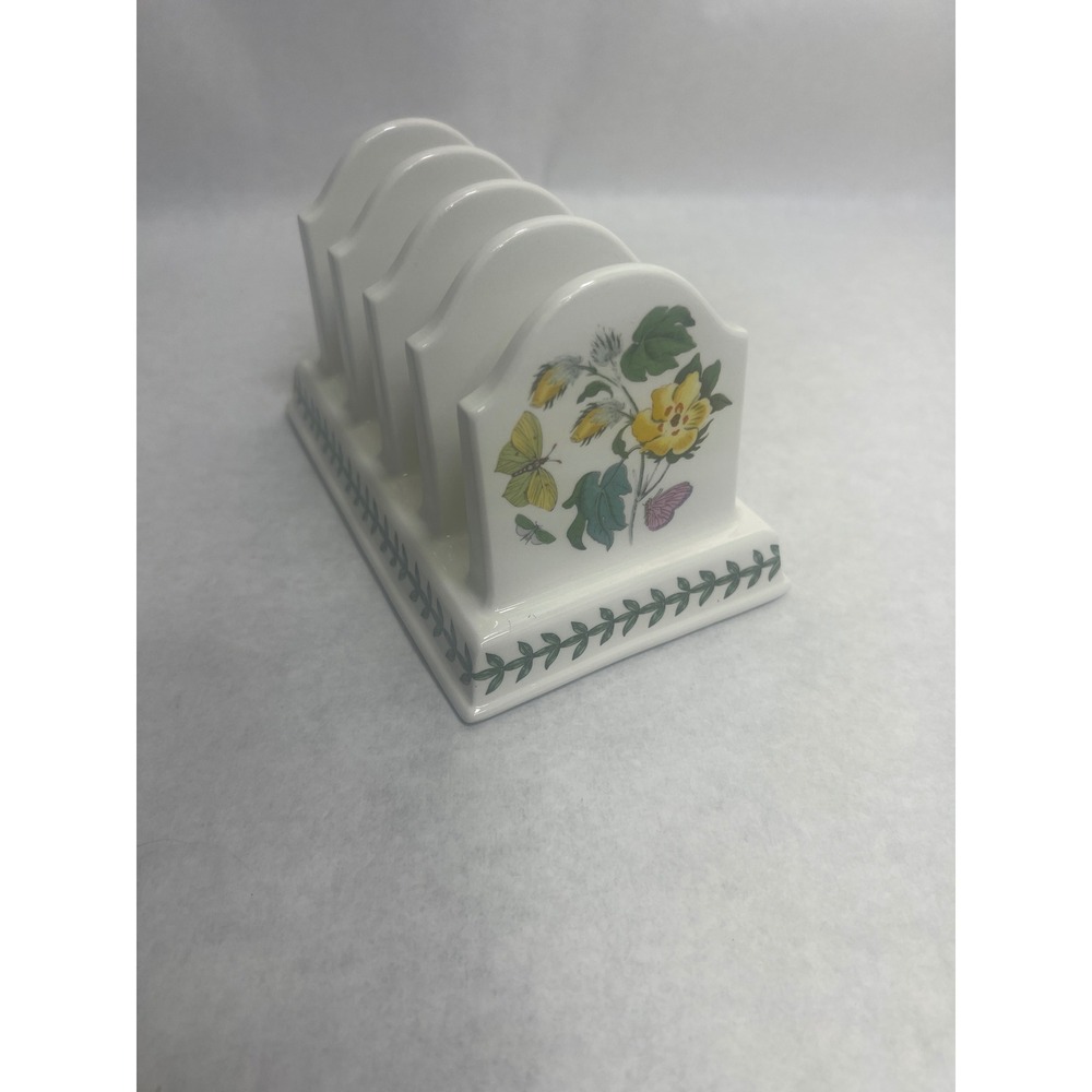 Portmeirion Botanic Garden Ceramic Toast Rack Letter Holder Floral Butterfly